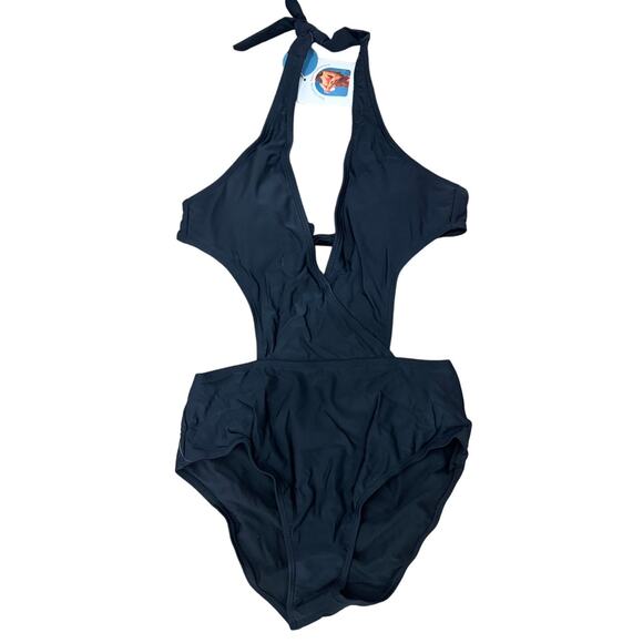 HolaDream Other - NWT HolaDream One Piece Swimsuit Black V-Neck Push Up Crosscross Medium